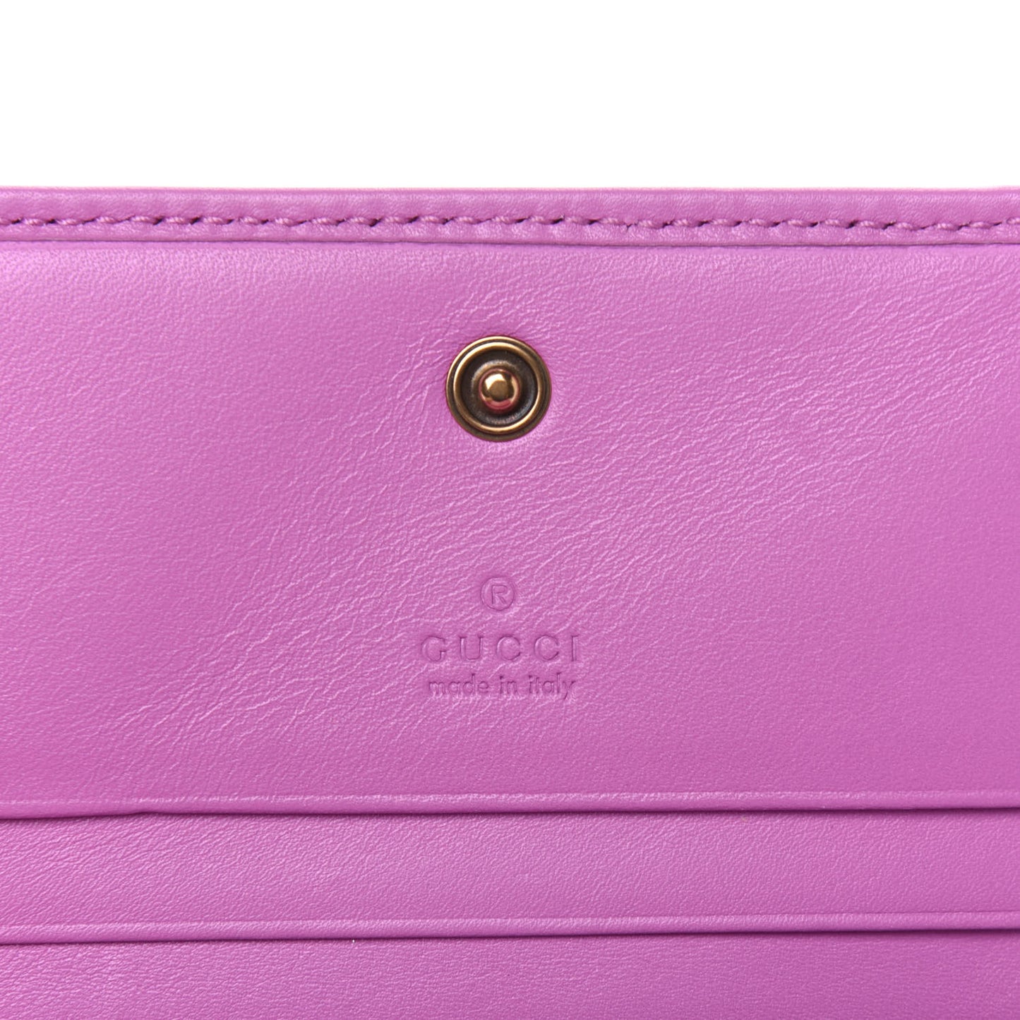 Calfskin Matelasse GG Marmont Card Case Candy Mousse