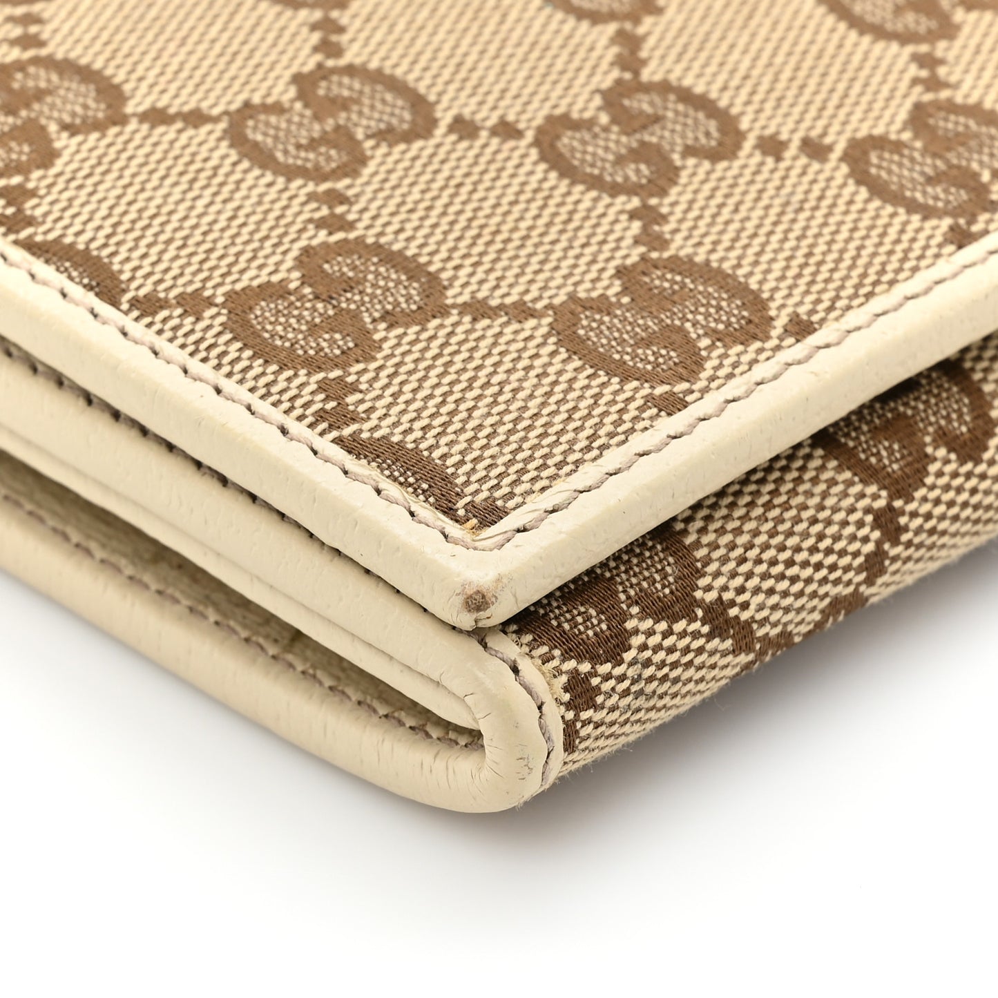 Monogram Metal Bar Continental Flap Wallet Off White