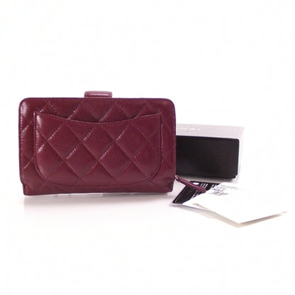 Chanel Caviar L-Zip Pocket Wallet Maroon 2 of 10