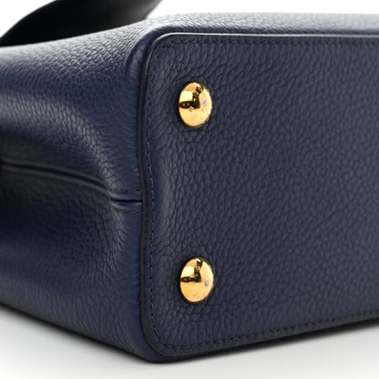 Louis Vuitton Taurillon Snakeskin Capucines MM Blue 9 of 11