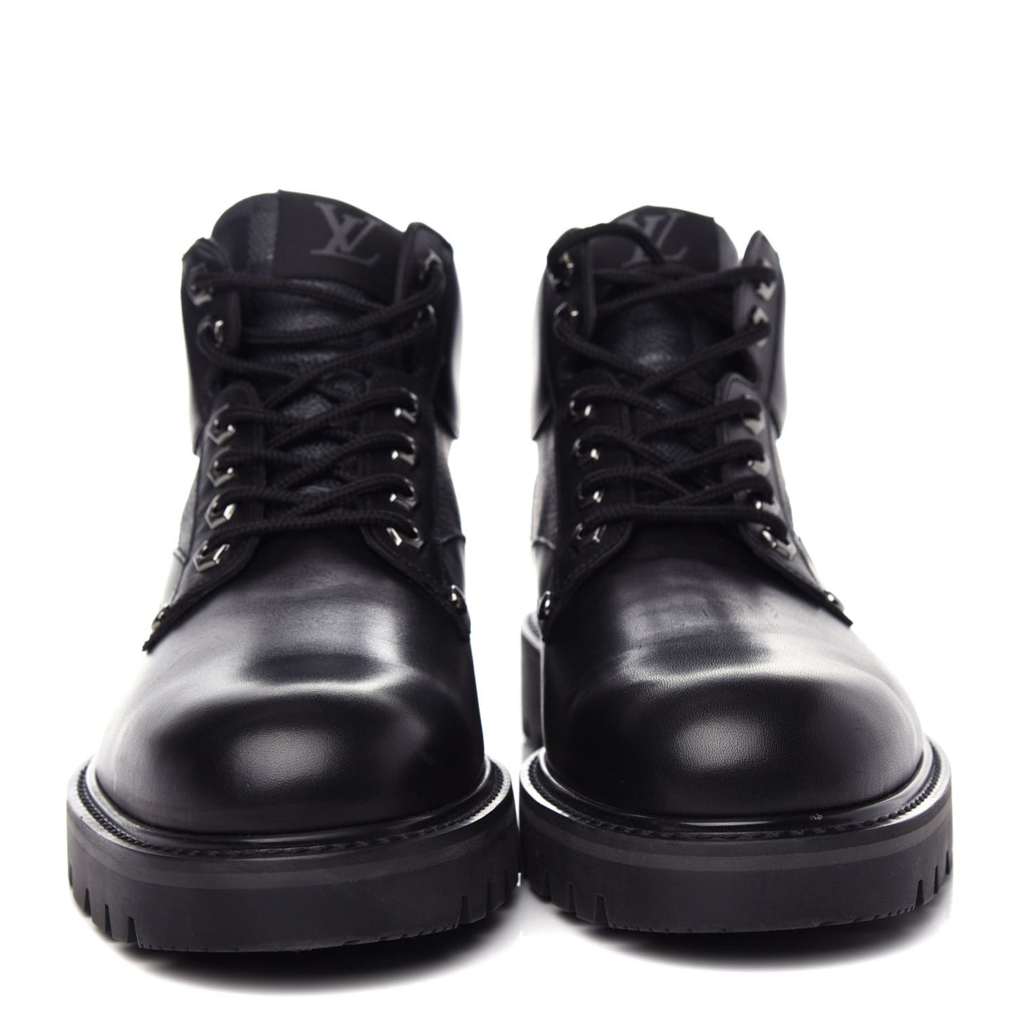 Calfskin Damier Graphite Oberkampf Ankle Boots 7.5 Black