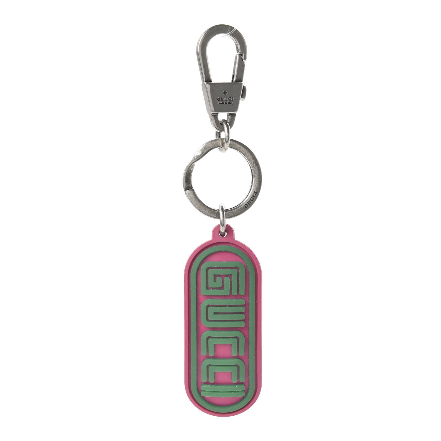 Gucci X SEGA Rubber Logo Key Chain Pink 1 of 5