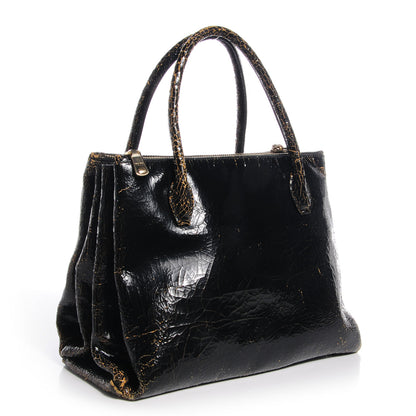 Miu Miu Leather Craquele Handbag Nero Black 3 of 10