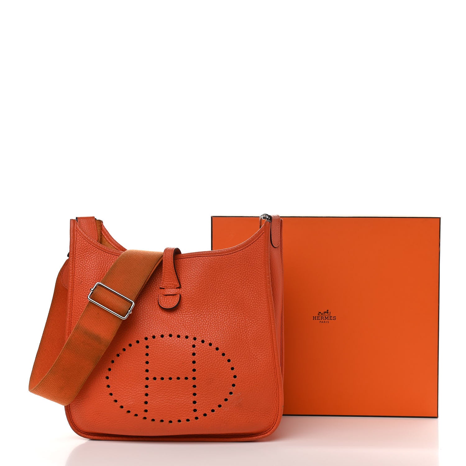 Hermes Taurillon Clemence Evelyne III PM Orange 16 of 16
