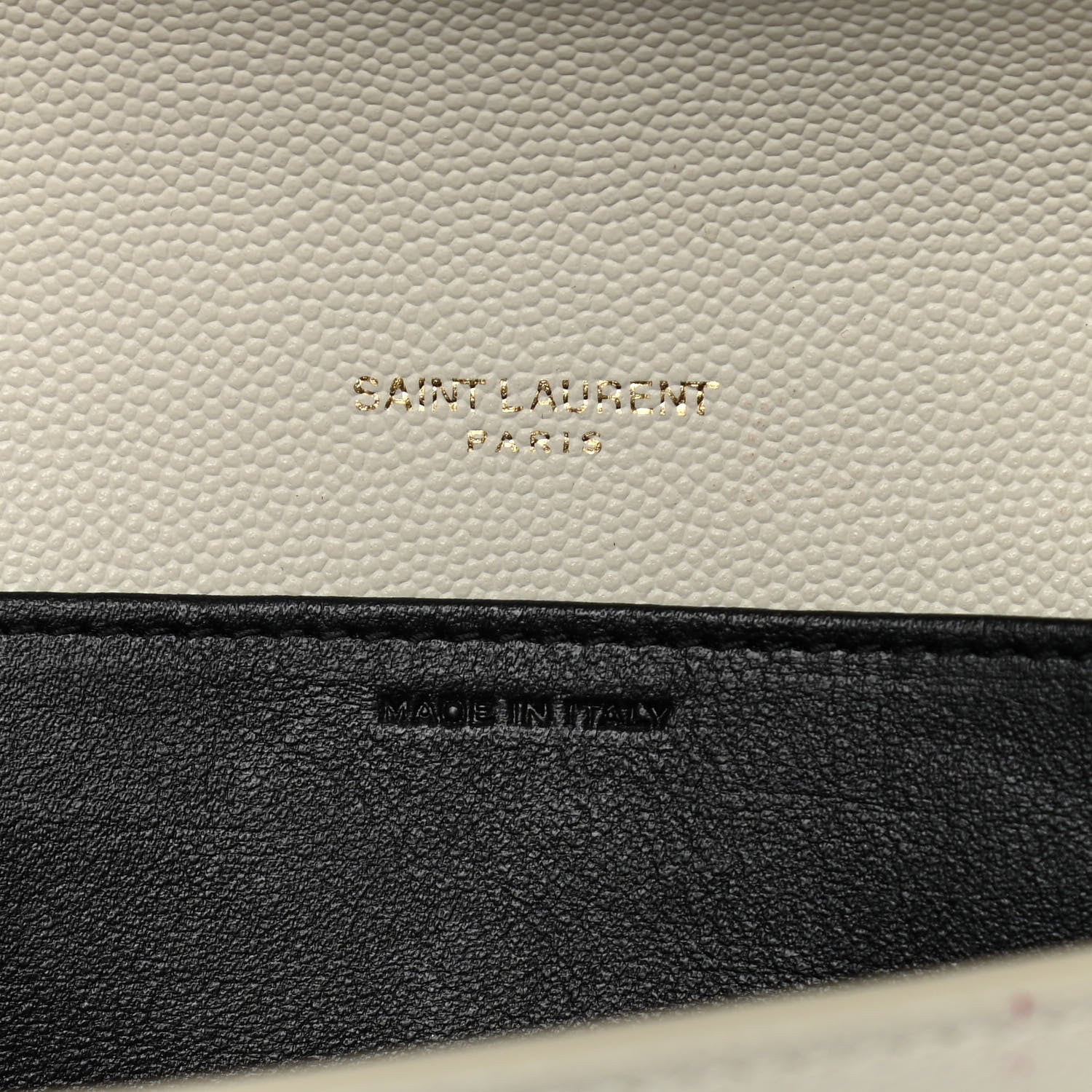 Saint Laurent Grain De Poudre Monogram Uptown Chain Wallet Crema Soft 7 of 11