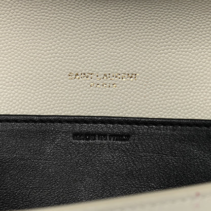 Saint Laurent Grain De Poudre Monogram Uptown Chain Wallet Crema Soft 7 of 11