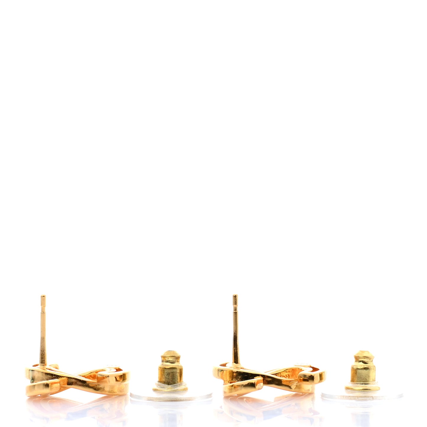 Metal Obazine CC Earrings Gold