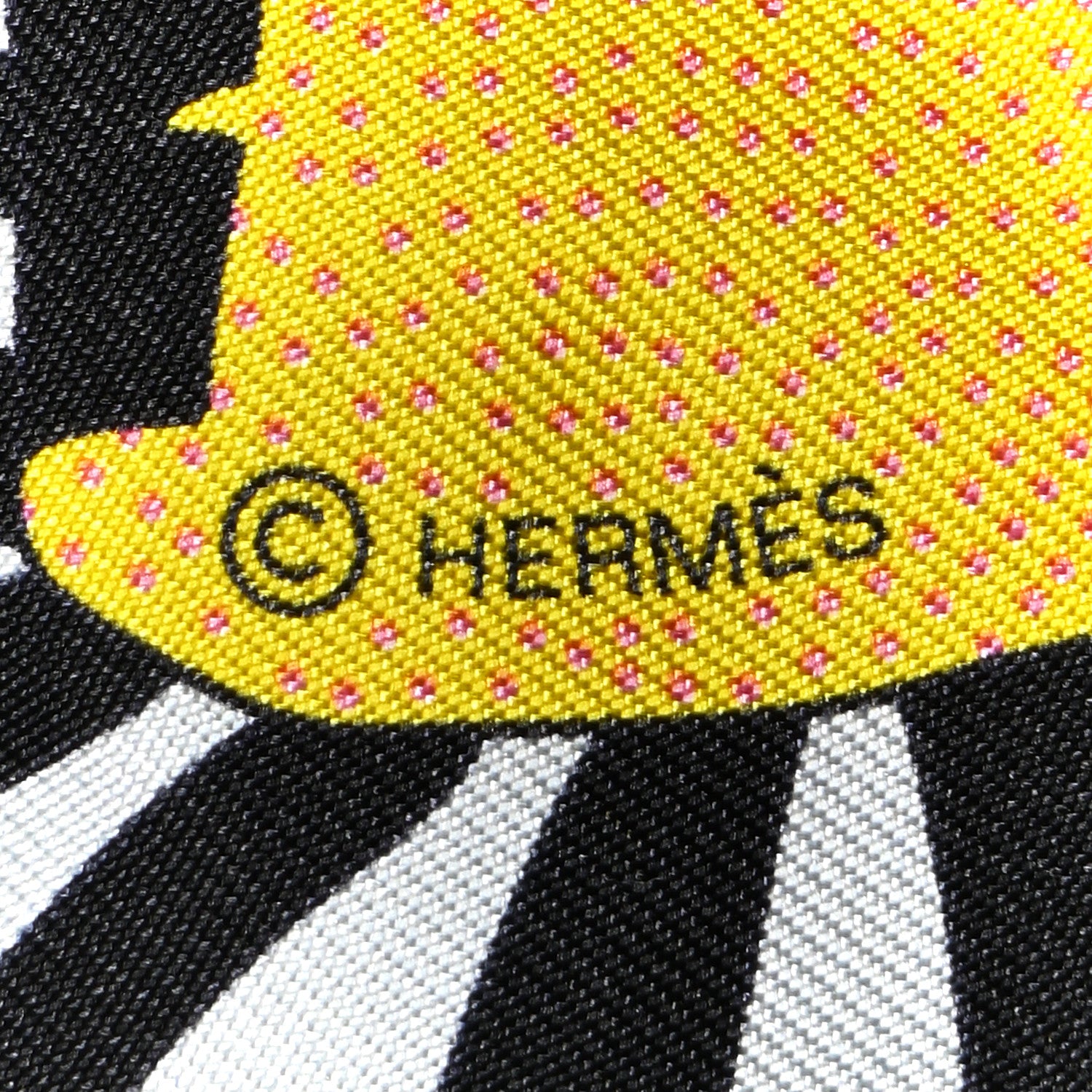 Hermes Silk Factory Suite Twilly Black Rose Jaune 3 of 4