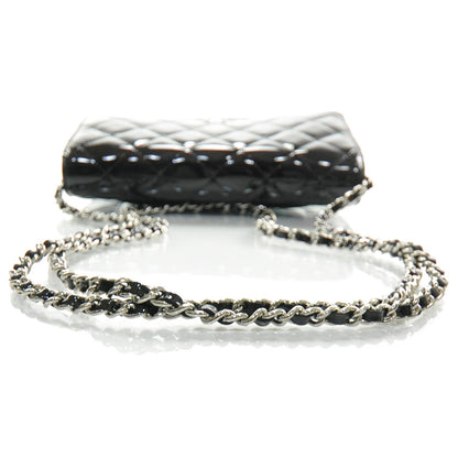 Chanel Patent Quilted Wallet On Chain Black 5 of 10