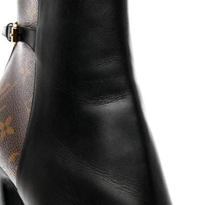 Louis Vuitton Calfskin Monogram Afterglow Platform Ankle Boots 39 Black 12 of 14