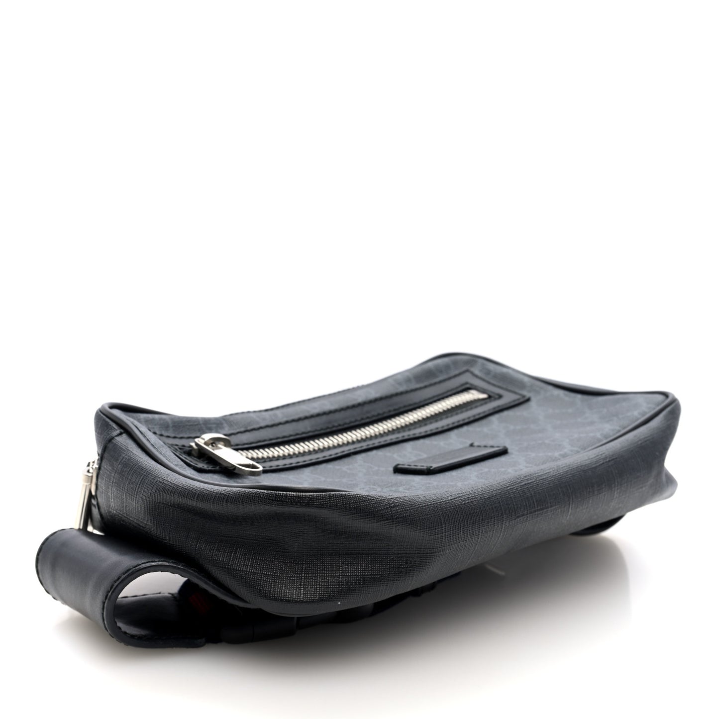 Soft GG Supreme Monogram Web Belt Bag Black Grey