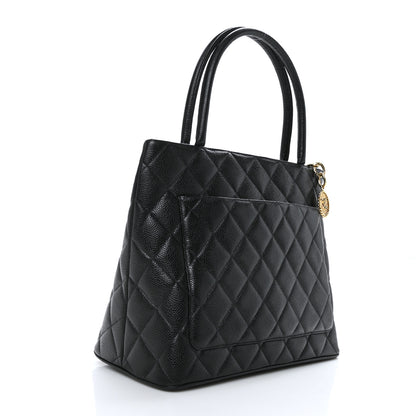 Chanel Caviar Quilted Medallion Tote Black 3 of 9