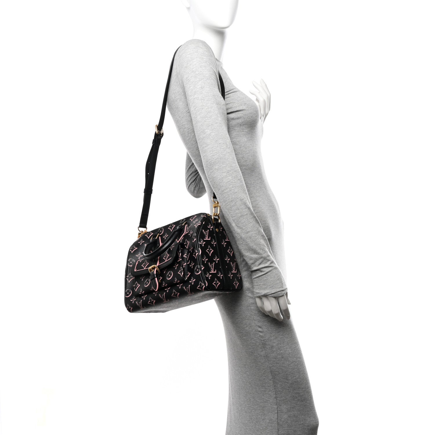 Louis Vuitton Monogram Fall for You Speedy Bandouliere 25 Black 2 of 14