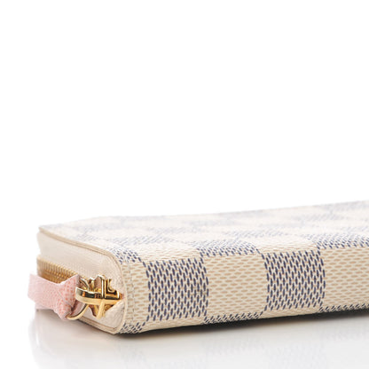 Louis Vuitton Damier Azur Clemence Wallet Rose Ballerine 8 of 10
