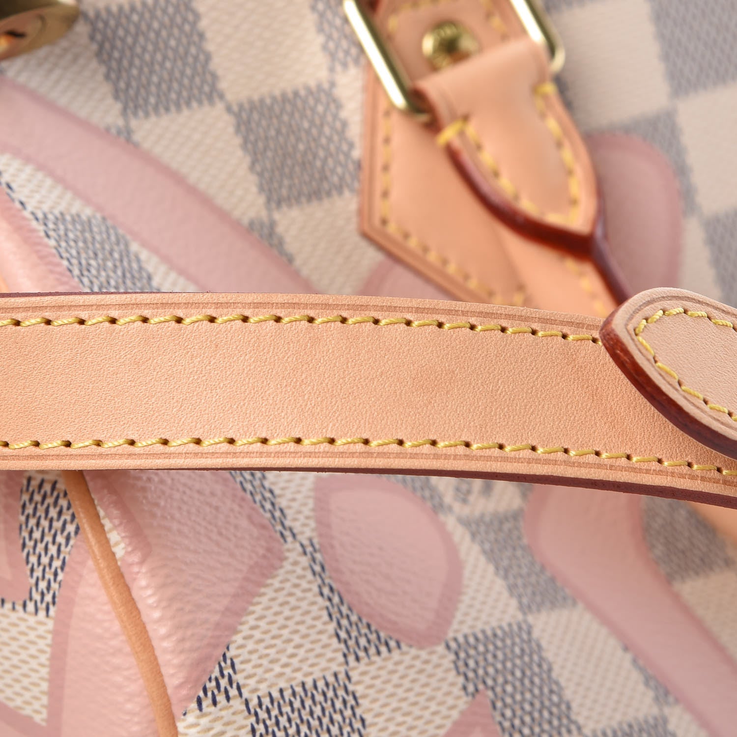 Louis Vuitton Damier Azur Tahitienne Speedy Bandouliere 30 Rose Ballerine 15 of 20