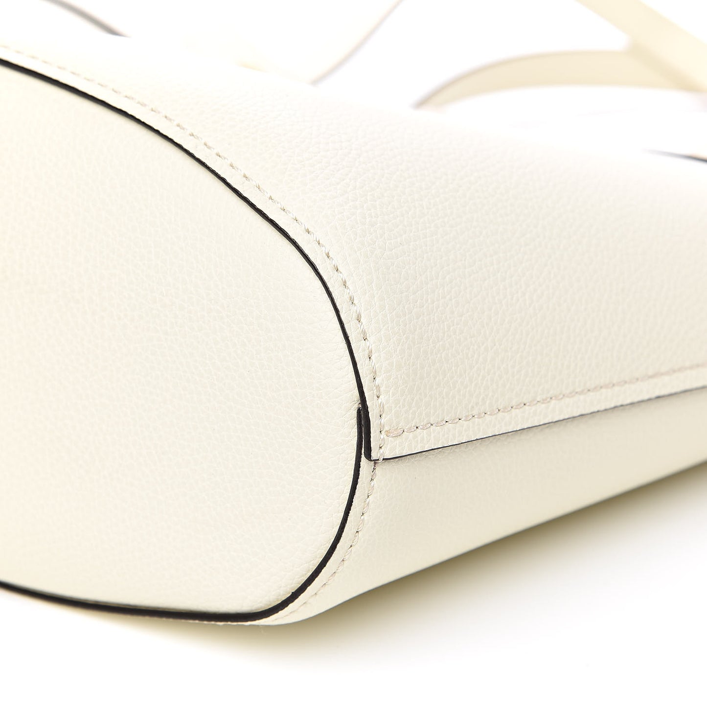 Smooth Grained Calfskin Small Aby Tote White