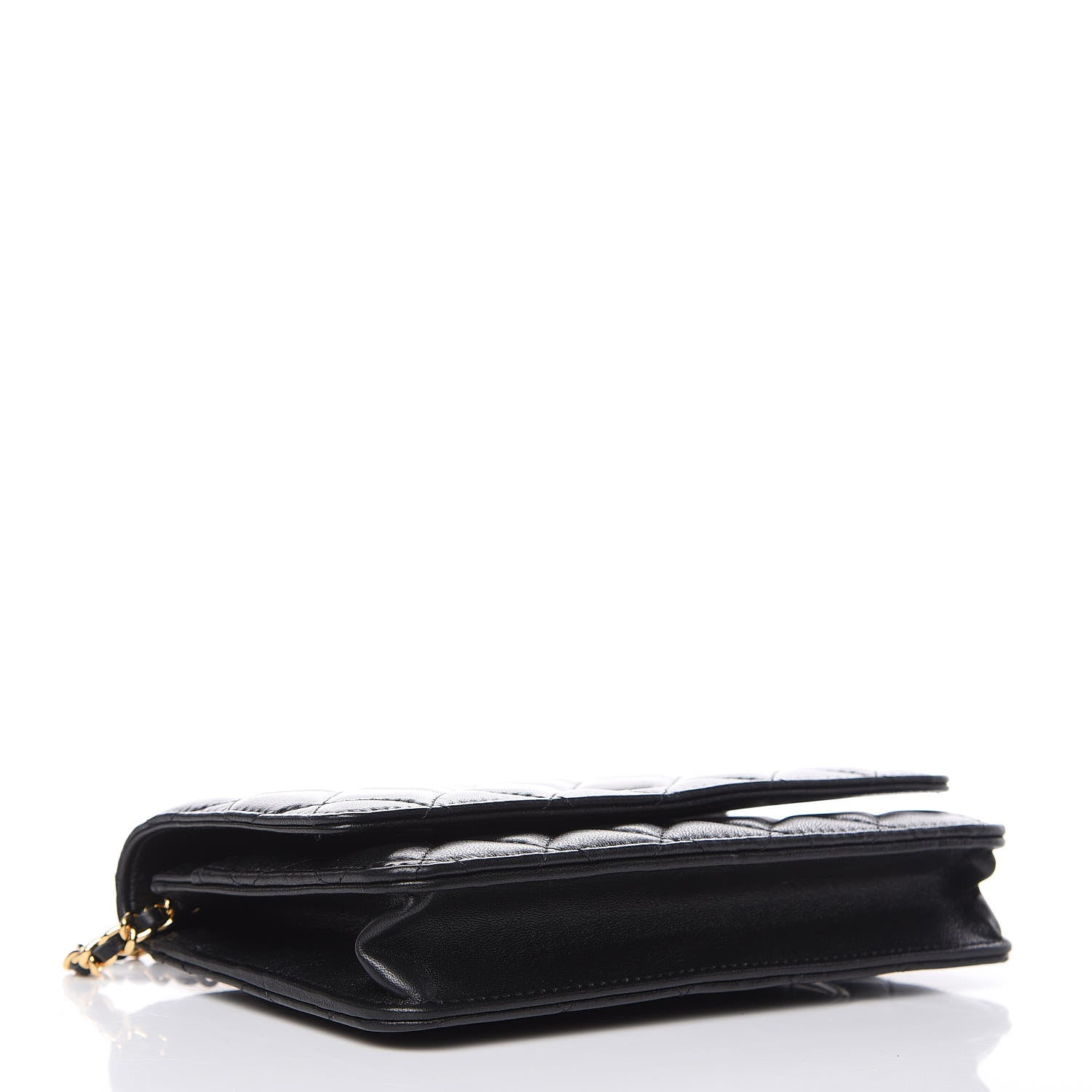 Chanel Lambskin Quilted Wallet On Chain WOC Black 4 of 11
