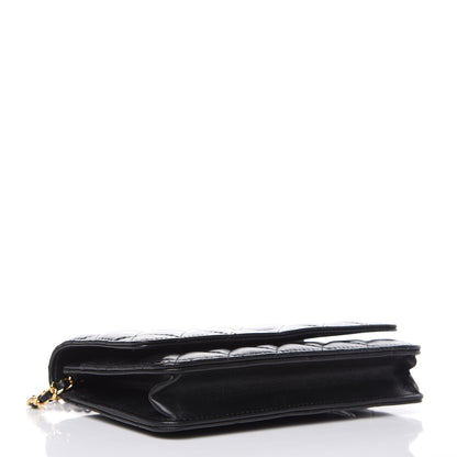 Chanel Lambskin Quilted Wallet On Chain WOC Black 4 of 11