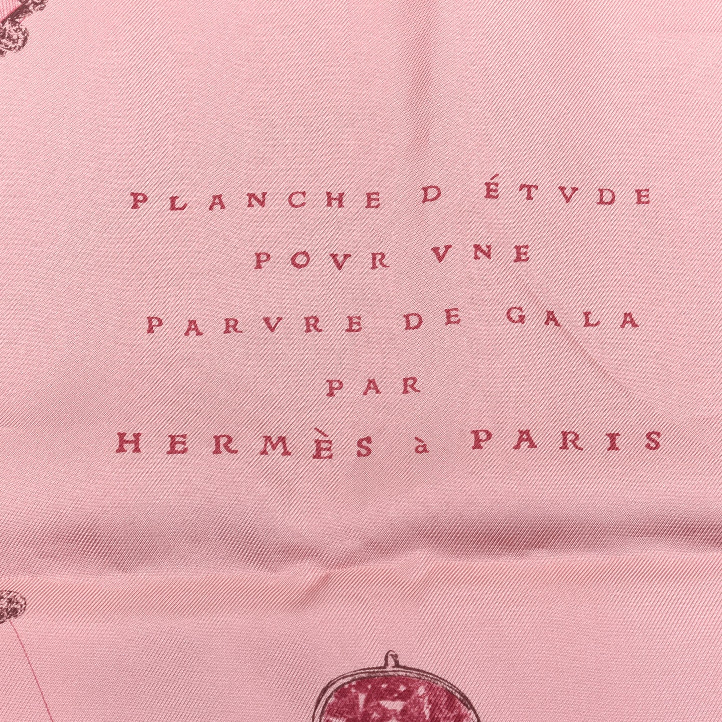 Silk Our Line Etude Pour Une Parure De Gala Scarf 90 Rose Ballerine Taupe Framboise