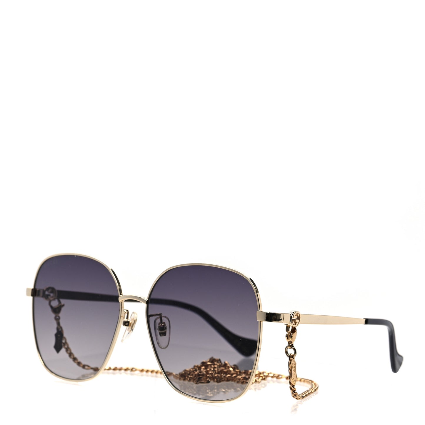 Metal Round Chain Sunglasses GG1089SA Gold