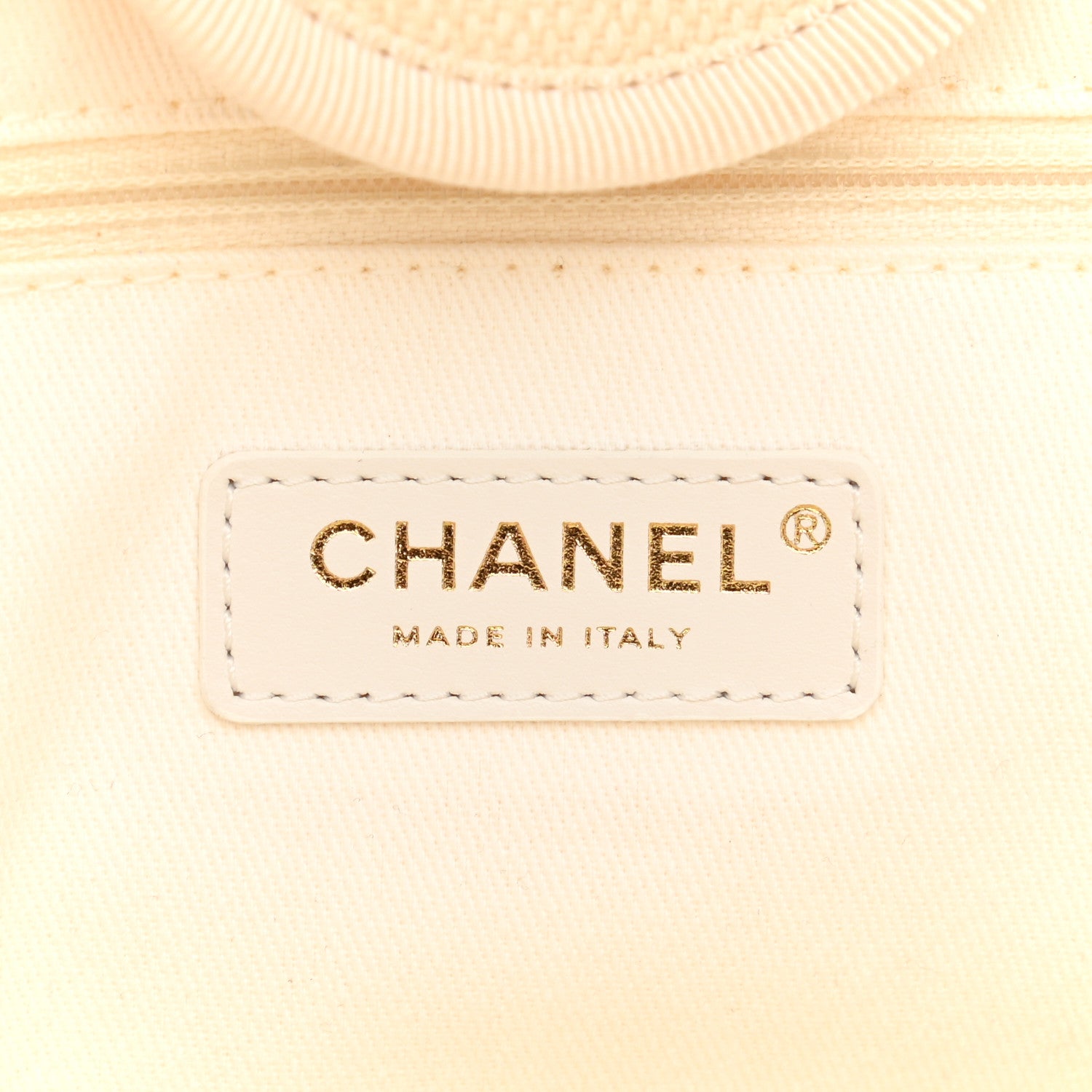 Chanel Canvas Pearl Medium Deauville Tote Ecru Beige 5 of 10