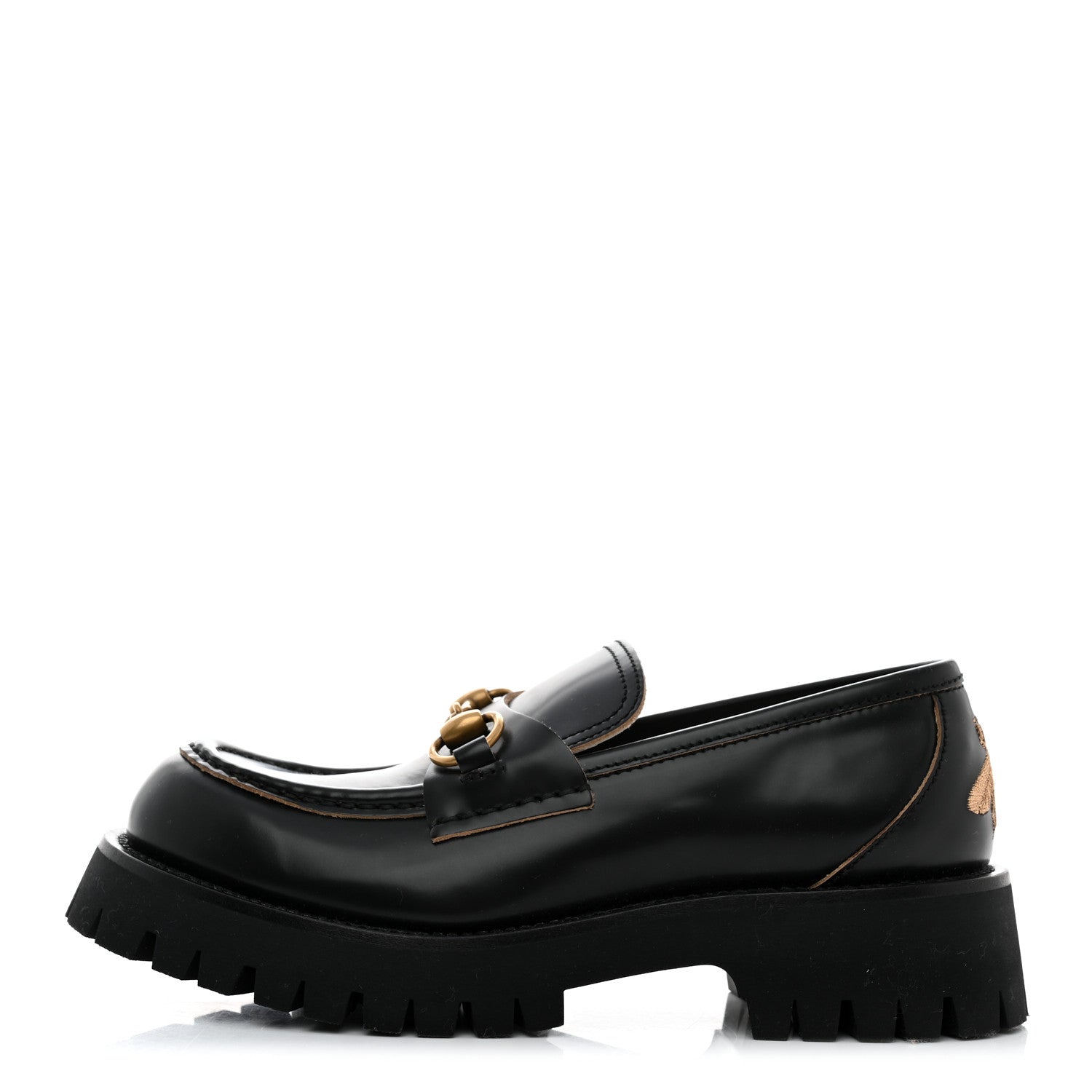 Gucci Cordovan Lux Womens Harald Horsebit 25mm Platform Loafers 37.5 Black 1 of 8