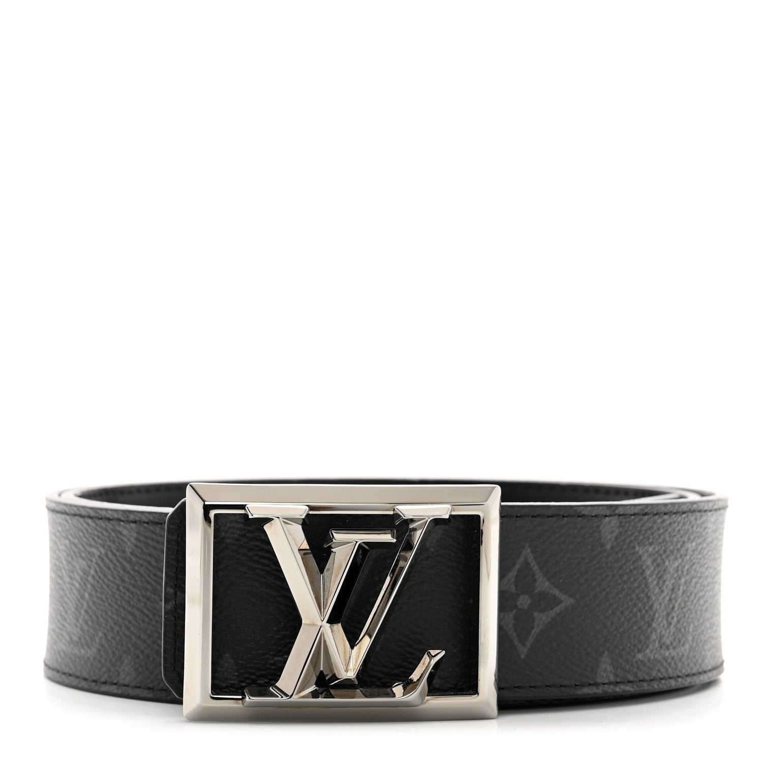 Louis Vuitton Calfskin Monogram Eclipse LV Montana Belt 1 of 5