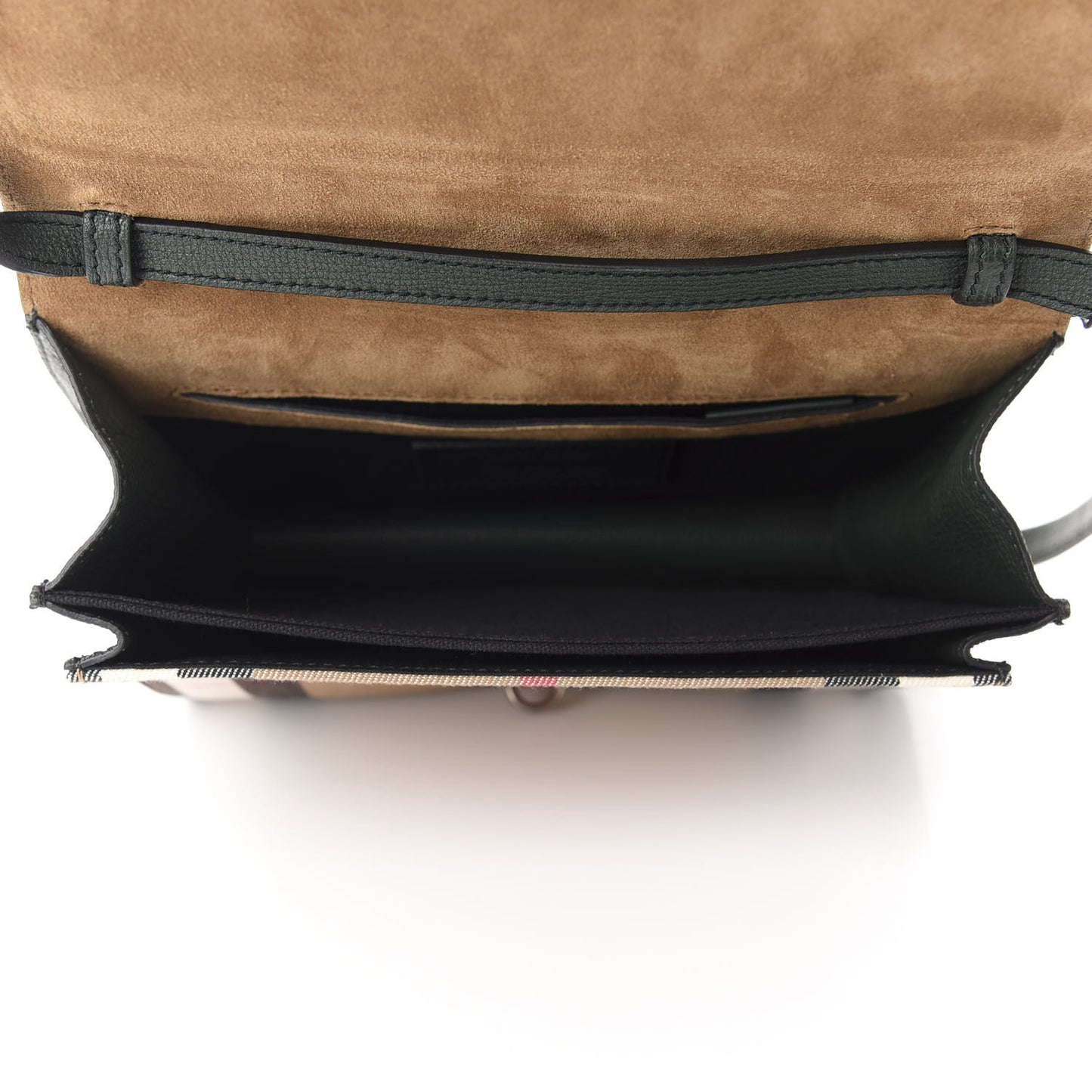 Derby Calfskin House Check Small Macken Crossbody Bag Dark Bottle Green