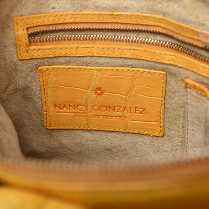 Nancy Gonzalez Crocodile Mini Cristina Satchel Yellow 8 of 13