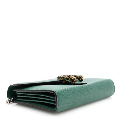 Gucci Calfskin Mini Dionysus Chain Wallet Emerald 3 of 8