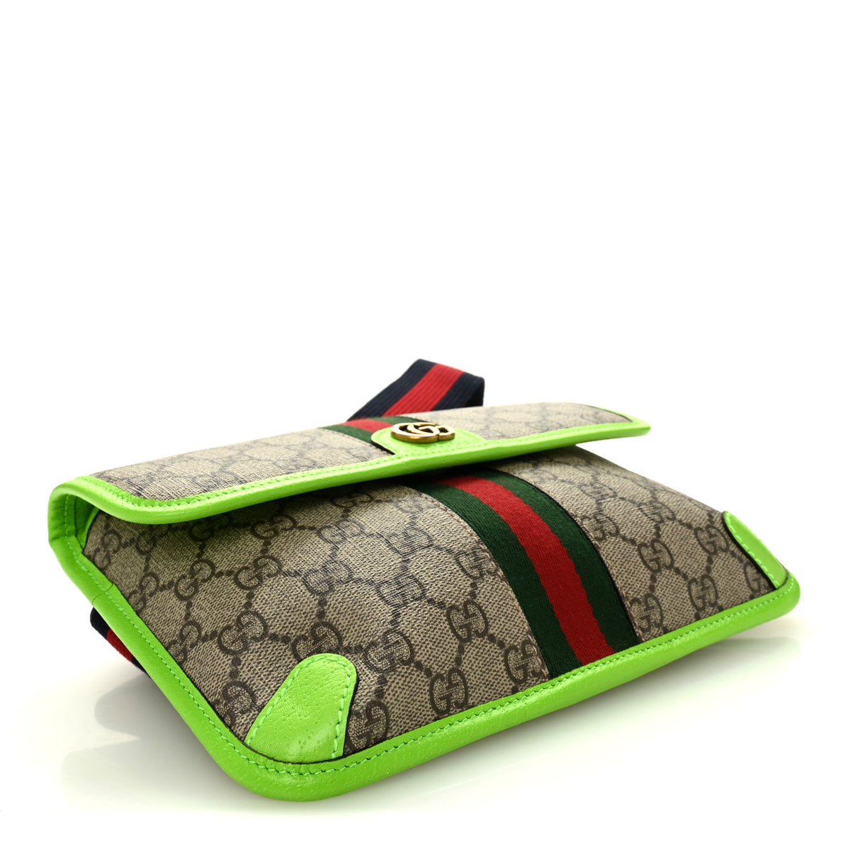Gucci GG Supreme Monogram Web Small Ophidia Belt Bag Beige 