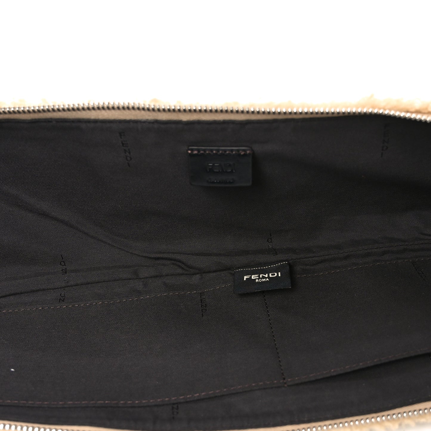 Sheepskin Baguette Bread Pouch Beige Panna