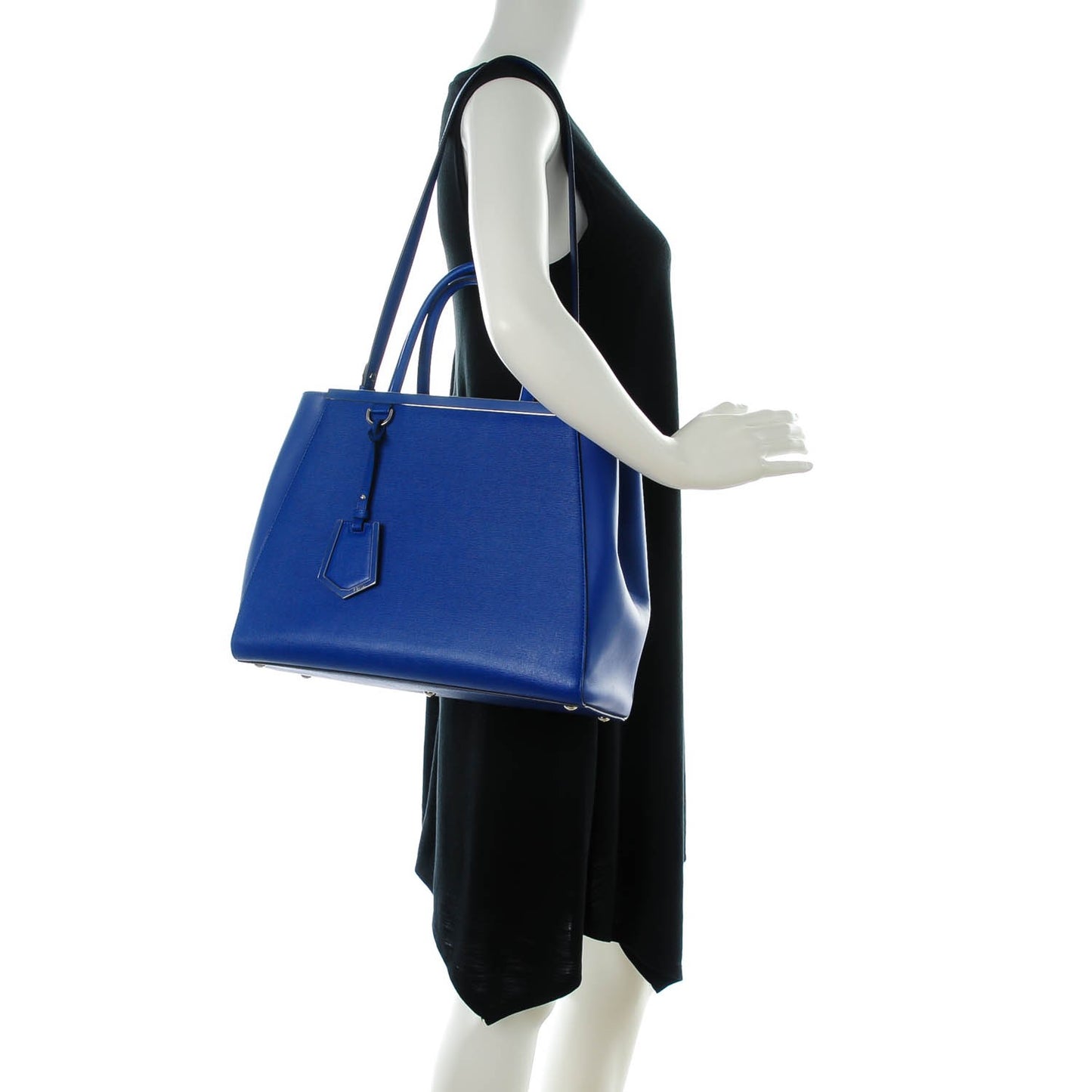 Vitello Elite Medium 2Jours Tote Blue Neon