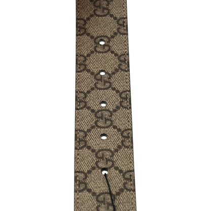Gucci GG Supreme Monogram Interlocking G 37mm Belt 70 28 Beige Ebony Cocoa 4 of 6