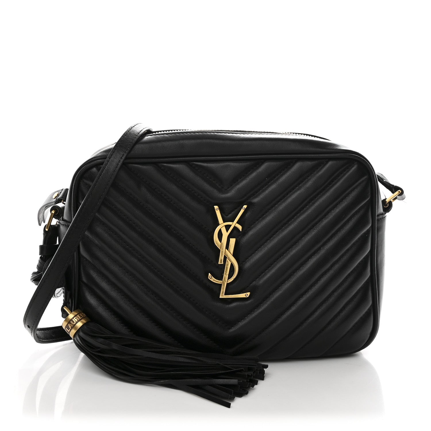 Saint Laurent Calfskin Matelasse Monogram Lou Camera Bag Black 1 of 11