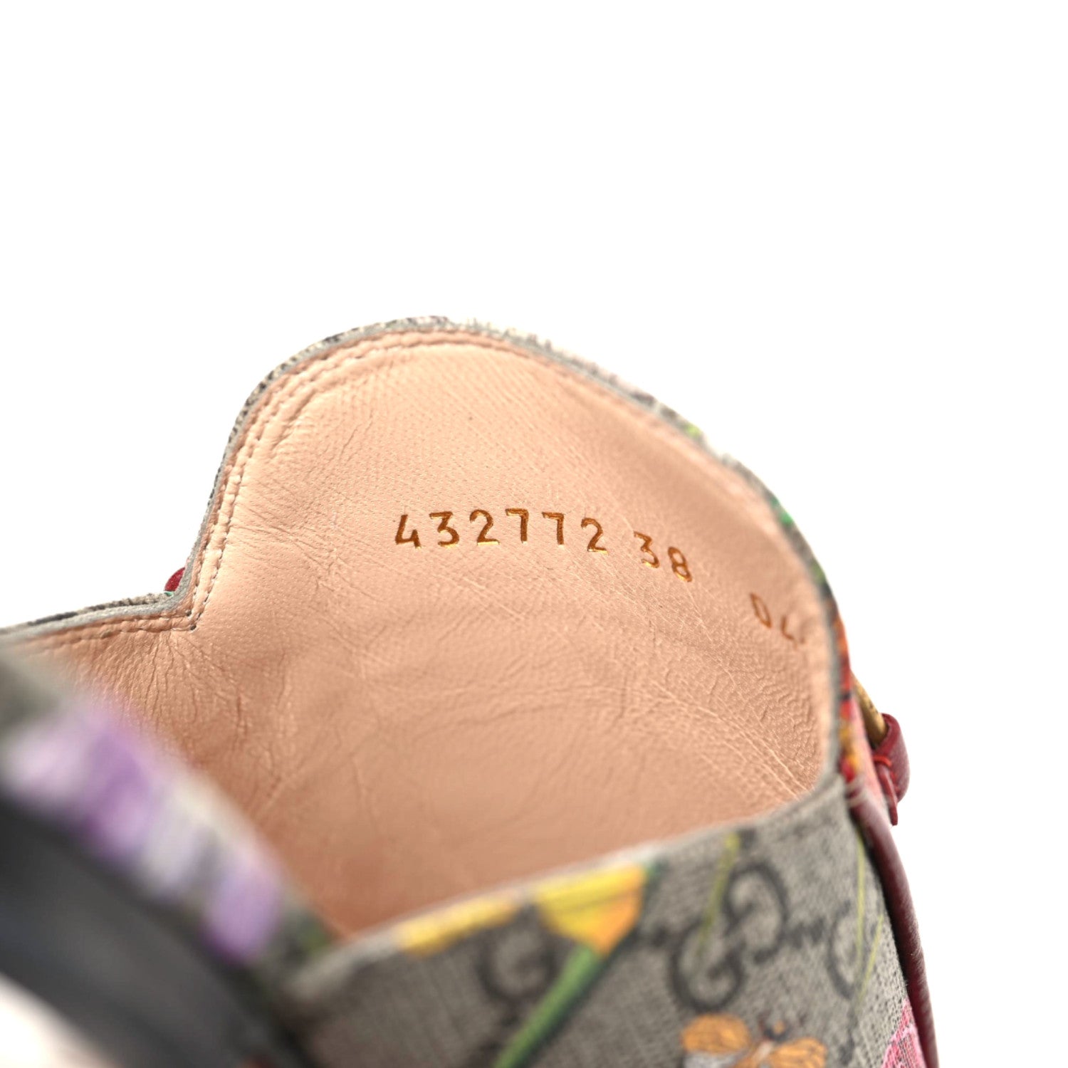 Gucci GG Supreme Monogram Flora Womens Princetown Slippers 38 Beige Ebony Multicolor Rosso 6 of 10