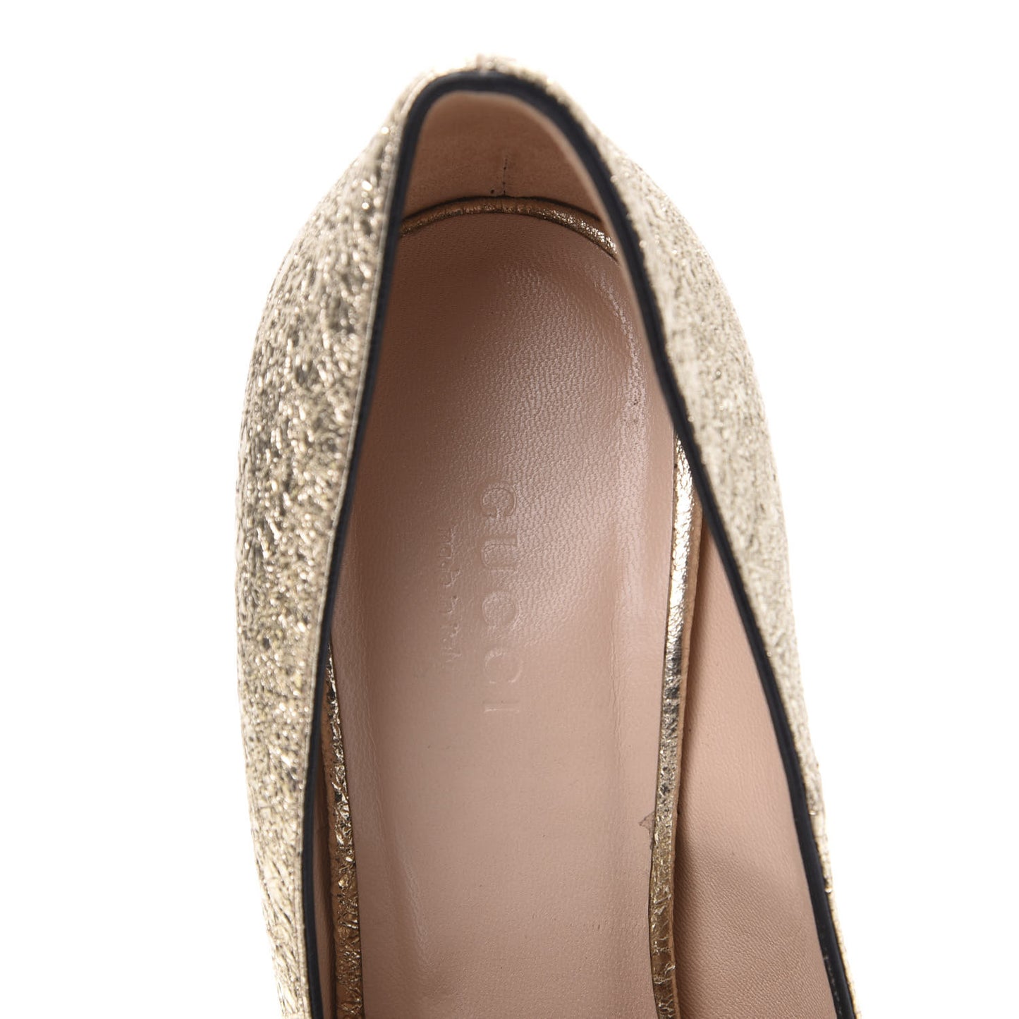 Galassia GG Marmont Fringe 105mm Loafer Pumps 38 Platino