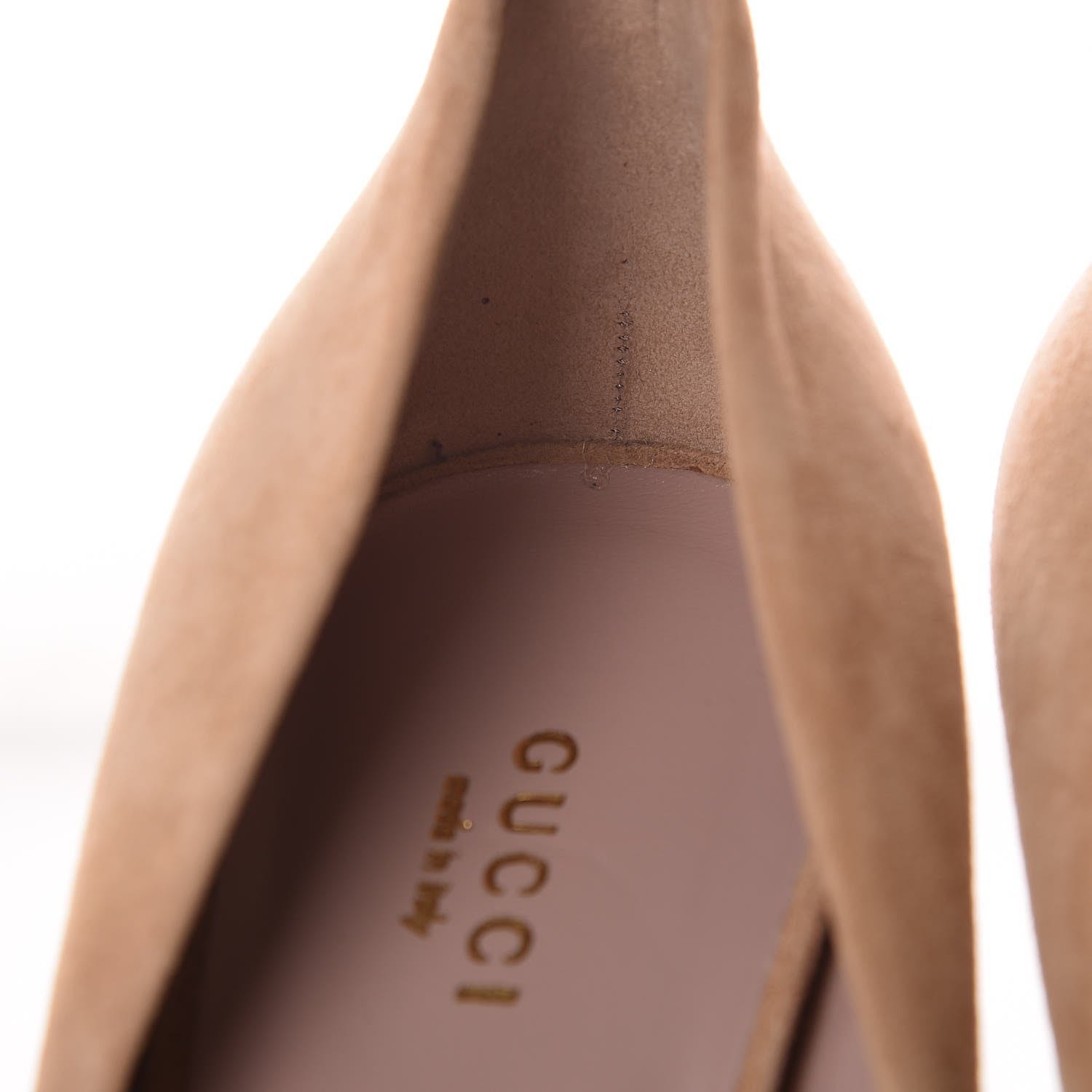 Gucci Kid Scamosciato Platform Pumps 40.5 Camelia 11 of 18