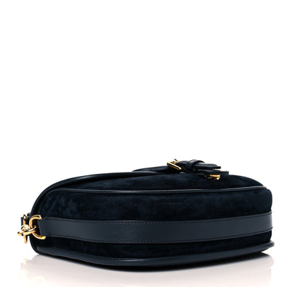 Christian Dior Suede Medium Bobby Flap Navy 4 of 10