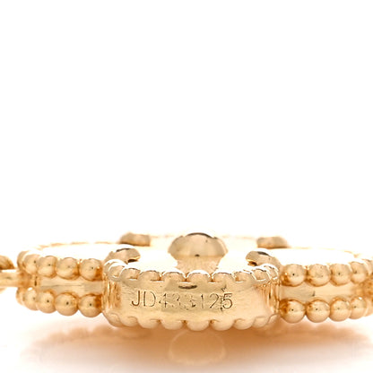 Van Cleef & Arpels 18K Yellow Gold 5 Motifs Guilloche Vintage Alhambra Bracelet 4 of 5