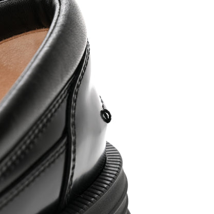 Gucci Magnum Calfskin Nappa Samoa Womens Horsebit Platform Chunky Lug Sole 40mm Loafers 37 Black 10 of 11