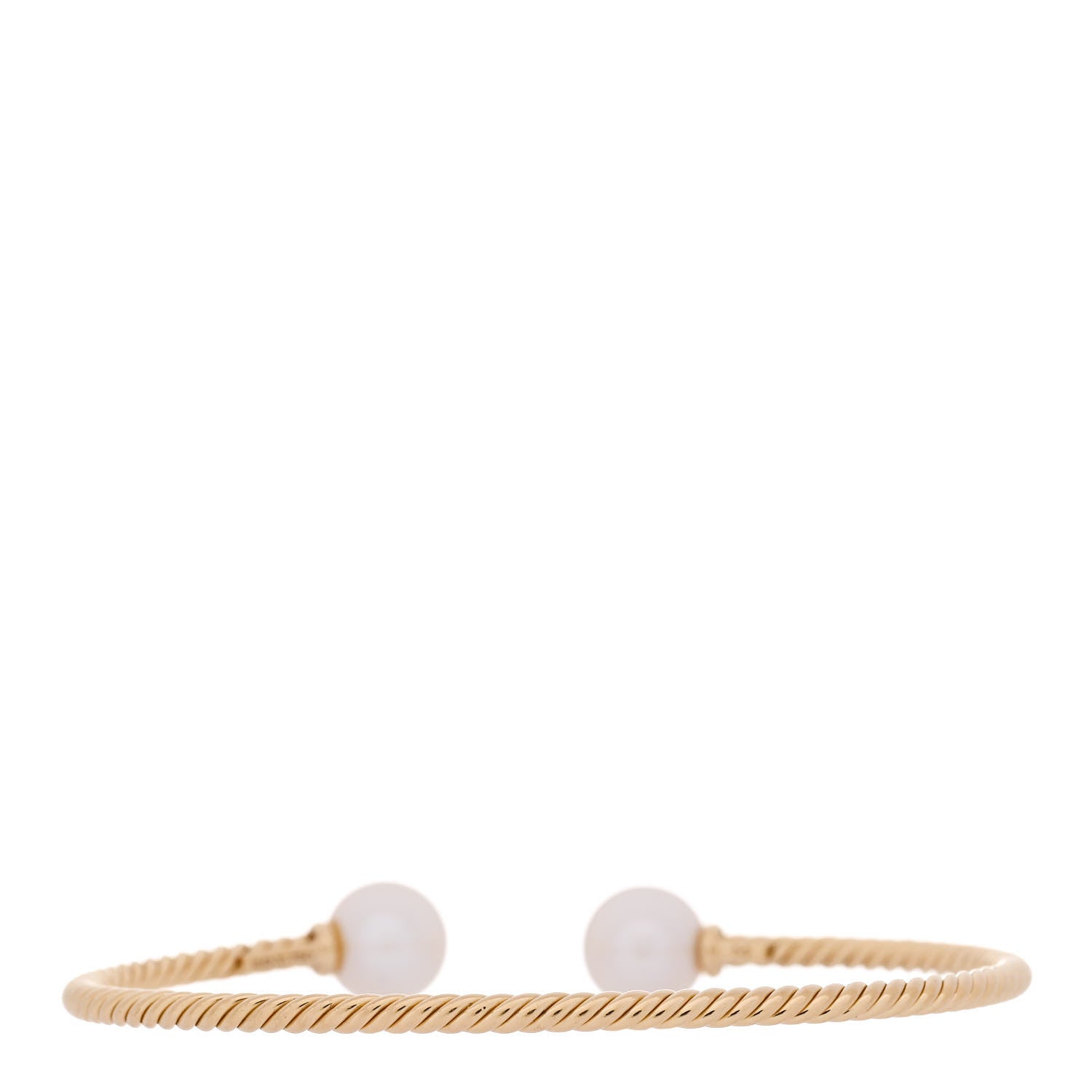David Yurman 18K Yellow Gold Pearl 8.5mm Solari Bracelet 2 of 4