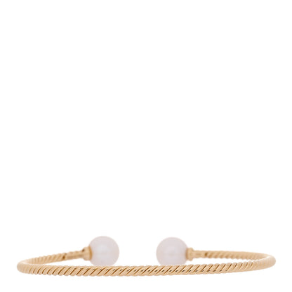 David Yurman 18K Yellow Gold Pearl 8.5mm Solari Bracelet 2 of 4