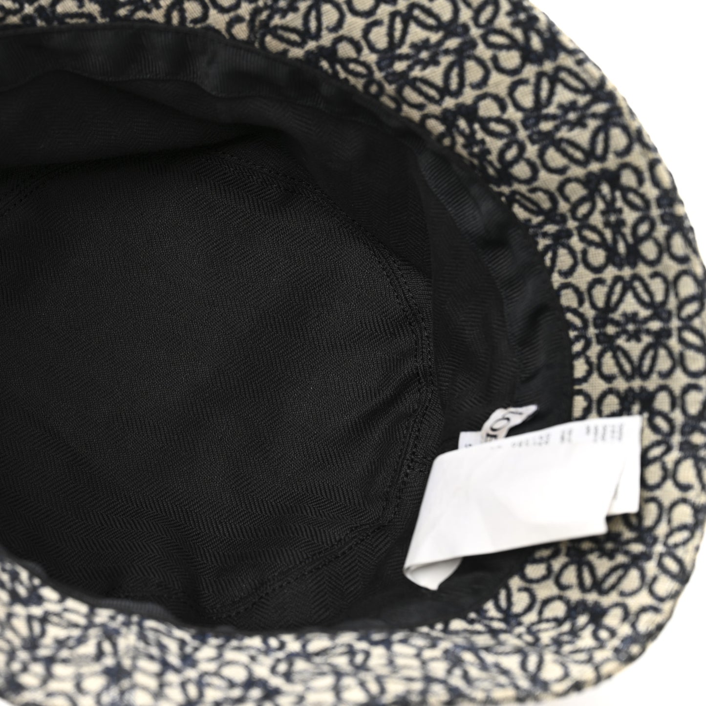 Jacquard Allover Anagram Bucket Hat 59 Ecru Blue