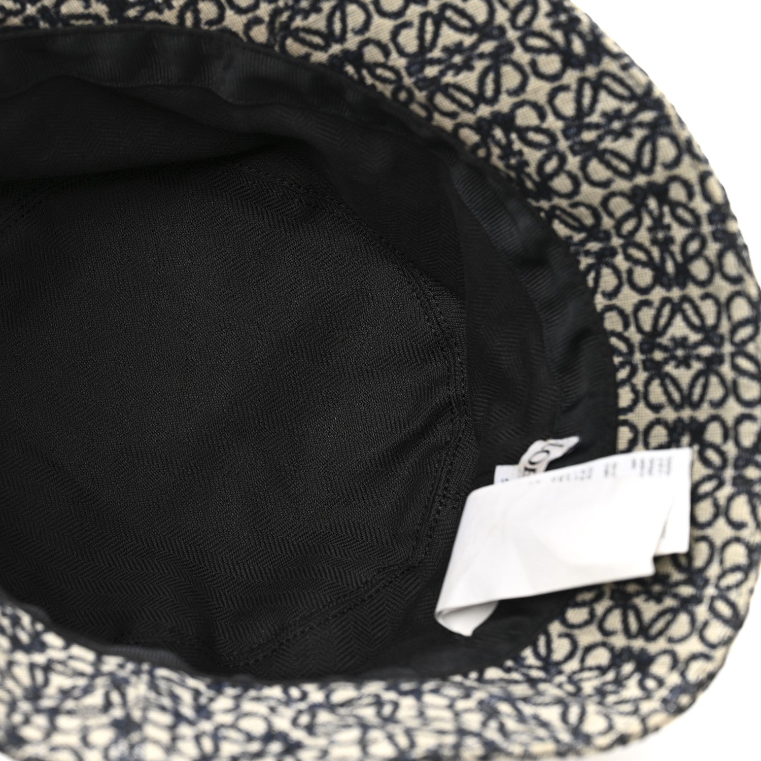 Loewe Jacquard Allover Anagram Bucket Hat 59 Ecru Blue 7 of 9