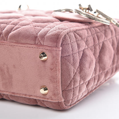 Christian Dior Velvet Mini Lady Dior Pink 10 of 11