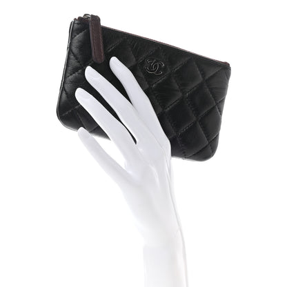 Chanel Lambskin Quilted Small Cosmetic Case Black 2 of 10