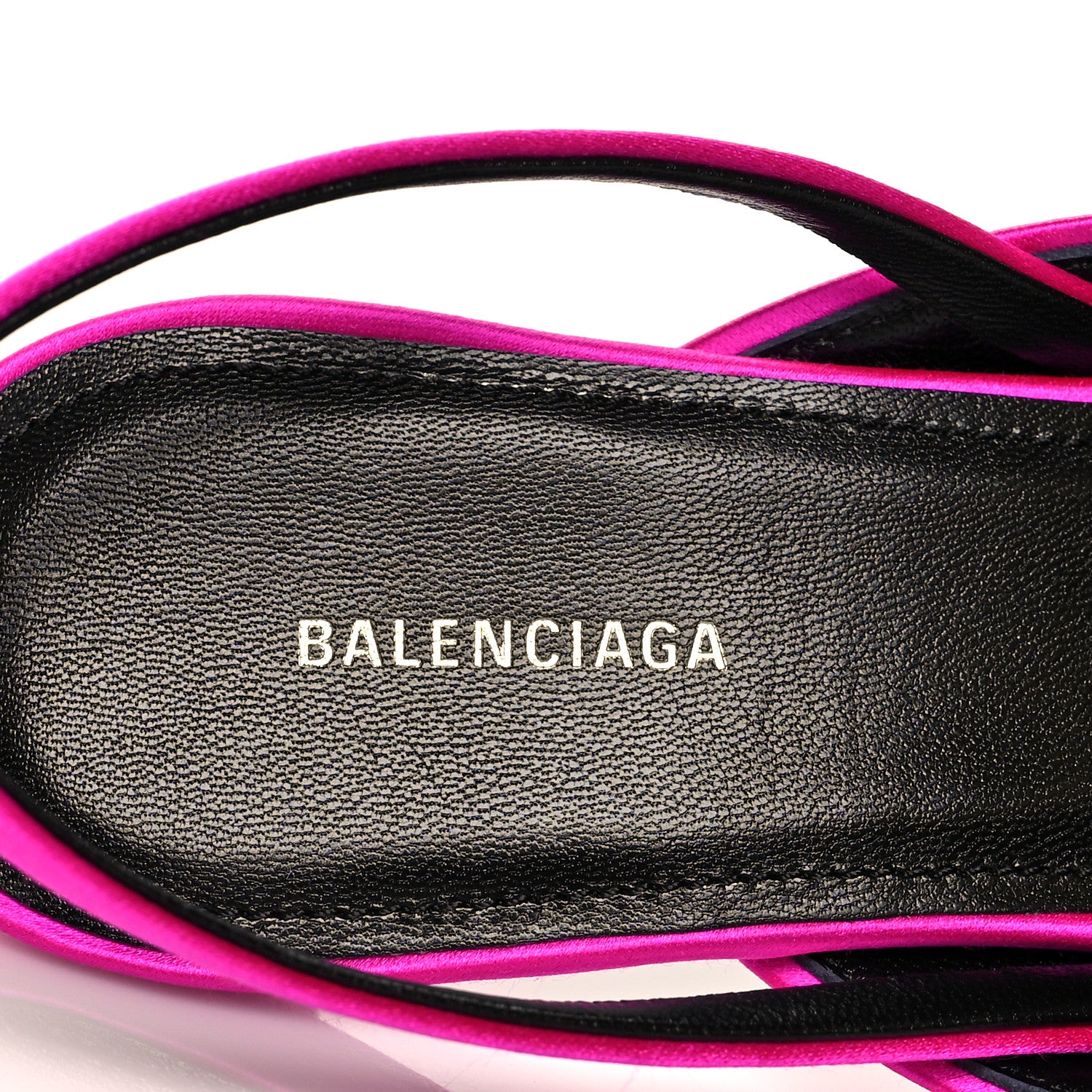 Balenciaga Satin Pointed Toe Knife Slingback 40mm Mules 36 Rose Fuchsia 7 of 8