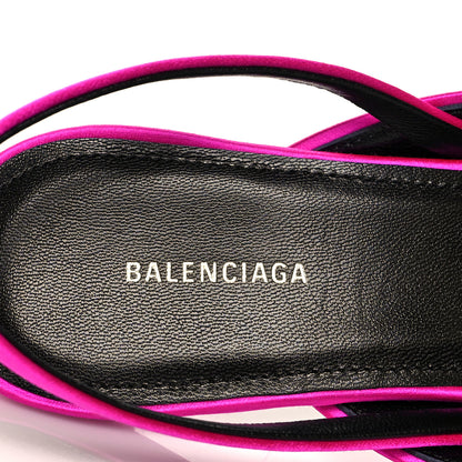 Balenciaga Satin Pointed Toe Knife Slingback 40mm Mules 36 Rose Fuchsia 7 of 8