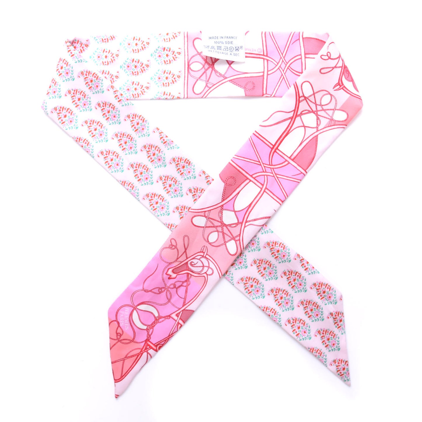 Silk Coup De Fouet Au Bloc Twilly Rose Nacre Turquoise